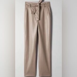 Aritzia Babaton Vegan Leather Belted Pants